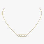 [Loco ] Move Pave_ Rose Gold Diamond Necklace