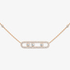 [Loco ] Move Pave_ Rose Gold Diamond Necklace