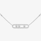 [Loco ] Move Pave_ Rose Gold Diamond Necklace