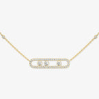 [Loco ] Move Pave_ Rose Gold Diamond Necklace