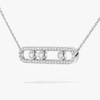 [Loco ] Move Pave_ Rose Gold Diamond Necklace