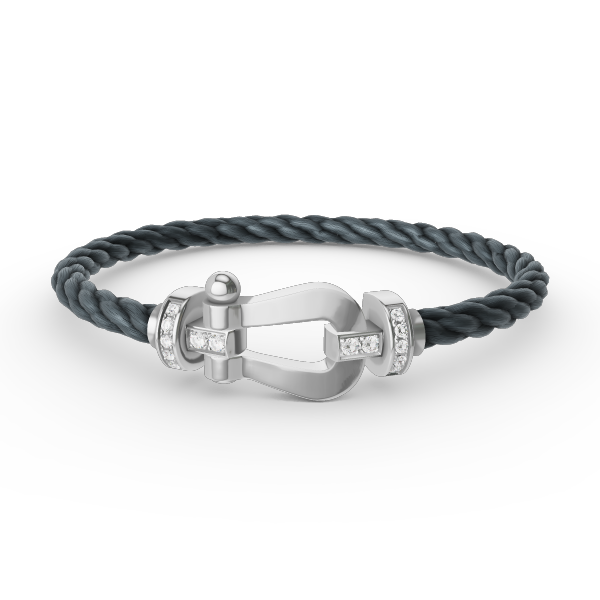 ¡®Loco¡¯FORCE LARGE HORSESHOE HALF DIAMOND BRACELET SILVER