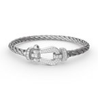 ¡®Loco¡¯FORCE LARGE HORSESHOE FULL DIAMOND BRACELET SILVER