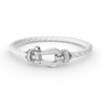 ¡®Loco¡¯FORCE LARGE HORSESHOE FULL DIAMOND BRACELET SILVER